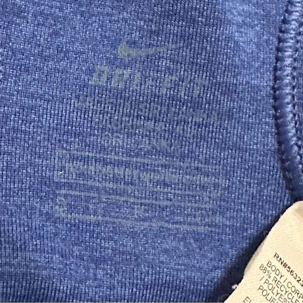 NIKE Pro Racerback Sports Bra with Brand Logo, Royal Blue, Small